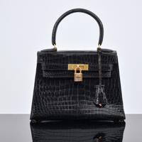 Hermes MINI KELLY SELLIER Gold, Diamond & Porosus Crocodile Handbag - Sold for $29,440 on 02-17-2024 (Lot 210).jpg